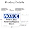 Signmission Non-RCRA And Non-Hazardous Waste OSHA Notice Sign, Aluminum, 18in W x 12in L, 2PK OS-2PACK-NS-A-1218-L-15110 - alternate 4